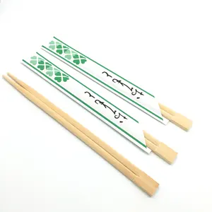 Одноразовые бамбуковые деревянные палочки для еды с гравировкой на заказ экологически чистые ресторанные Бумажные палочки для еды