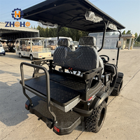 Voiturette de golf électrique 4 places de haute qualité, équipée d'une batterie lithium 72V tout-terrain, idéale pour les communautés de villas.