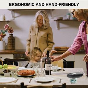 Automatic Plastic Can Opener All Sizes Smooth Edge Magnetic Design Hands-Free Kitchen Gadget Food Safety AA <b>Battery</b> Operated - Product Image 6