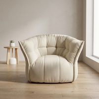 Fauteuil pouf confortable pour coin lecture de chambre à coucher, petit salon, sans assemblage requis
