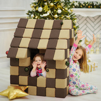 Juego de bloques de construcción Ropecube y tela magnética suave para niños pequeños, sala de juegos de aprendizaje temprano, juguetes educativos Montessori para interiores