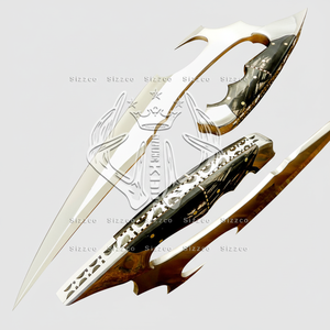 Cuchillo Bowie de acero D2 Tang completo hecho a mano personalizado, Funda de cuero para acampar con cuchillo de caza, agarre de cuerno ergonómico, regalo Ideal - Product Image 1