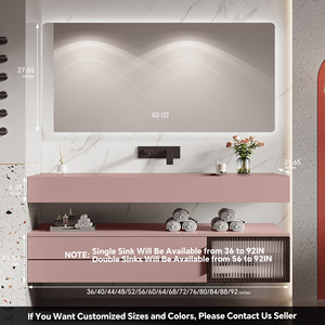 Mueble de Baño Estilo Crema Cálido con Lavabo, Mueble Independiente con Gabinete de Madera Sólida - Product Image 6