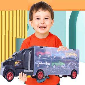Ensemble <span class=keywords><strong>voiture</strong></span> télécommandée Double face, camion de Transport, jouets, véhicule en alliage, cadeau pour enfants - Product Image 5