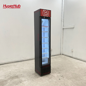 Enfriador de Bebidas con <span class=keywords><strong>Puerta</strong></span> de Vidrio Alta y Delgada, Logotipo Personalizado, Color LED, Enfriamiento Directo por Aire para Panadería, Cine, Salón - Product Image 3