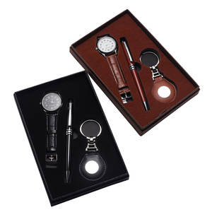 Coffrets cadeaux simples pour anniversaire <span class=keywords><strong>2022</strong></span>, porte-clés, stylo signature, et ensembles de ceinture en cuir et <span class=keywords><strong>montre</strong></span> pour hommes - Product Image 1