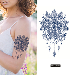 Vegetarian Flower Butterfly Temporary <b>Tattoo</b> Sticker Waterproof Lasting Juice <b>Paper</b> Decal for Semi Permanent Body Art Use - Product Image 2