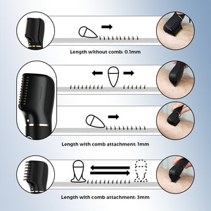 Recortadora de pelo eléctrica IPX7, resistente al agua, uso en seco y húmedo, depiladora corporal para hombres y mujeres, depilación de axilas y vello púbico, recargable por USB - Product Image 2