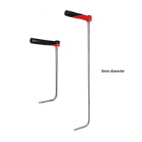2 pièces Outils de réparation de bosses de voiture de haute qualité en acier à haute teneur en carbone, avec crochet rotatif et barre supérieure pour carrosserie, bord de porte et sandwich