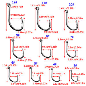 Ensemble d'hameçons <span class=keywords><strong>de</strong></span> pêche <span class=keywords><strong>de</strong></span> haute qualité, 500 pièces/boîte # 3- # Hameçon <span class=keywords><strong>de</strong></span> pêche à la carpe à 12 barbes, hameçon circulaire, accessoires <span class=keywords><strong>de</strong></span> pêche, hameçon à trou pour jig - Product Image 3