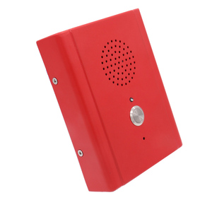 <span class=keywords><strong>Téléphone</strong></span> d'urgence VoIP à un bouton avec boîtier métallique rouge – Appel au <span class=keywords><strong>911</strong></span> - Product Image 1