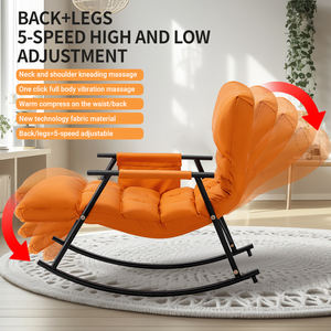 VCT Fashion Body Elektrischer Knetender Vibrations-Shiatsu-Schaukelstuhl Massagesessel Mini Relax Schaukel-Massagestuhl - Product Image 1
