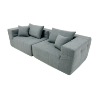 Canapé chaise longue carré moderne rembourré, housse en tissu, garnissage en éponge, multi-usages pour atelier et salon