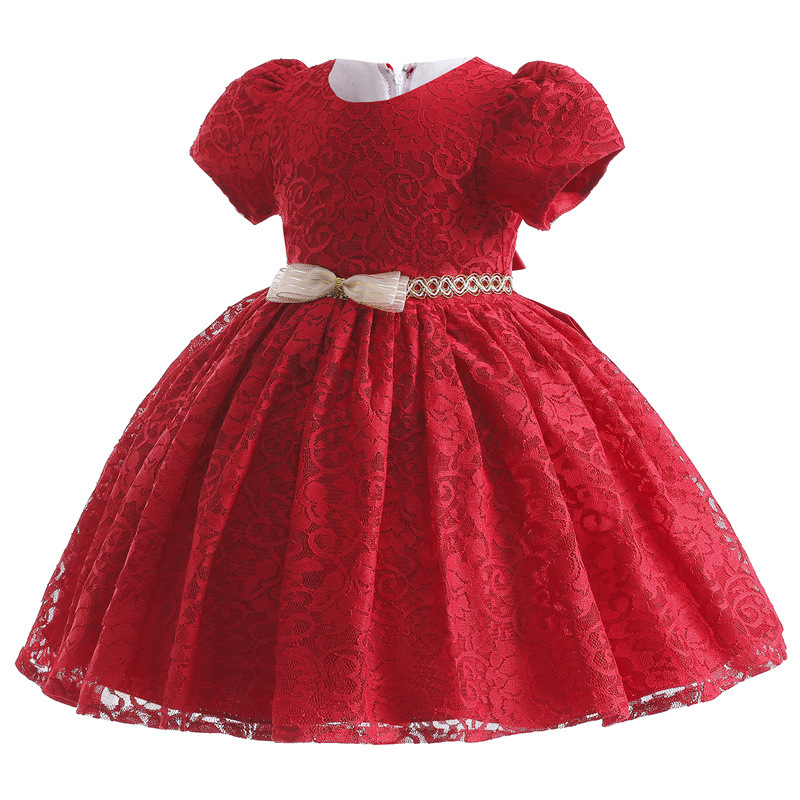 slim fit dress slacks Tartine et Chocolat Red & Gold Tweed Baby Dress (6m, 1A, 2A) – The Girls @  Los Altos main image 1