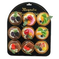Autocollant magnétique créatif en PVC pour petit cupcake, idéal pour jouer à la maison, affichage de la fenêtre, ameublement pour aimants de réfrigérateur