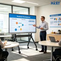 HRAY Pantalla de 85 Pulgadas con Procesador Octa Core, Reproducción Multiformato desde USB, Soporte para Reuniones de Planificación de Desarrollo Profesional, OEM ODM