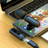 Microphone dynamique sans fil 2.4G portable Lavalier omnidirectionnel 1-émetteur-2-récepteurs avec réverbération et suppression du bruit Type C pour TikTok et podcasts