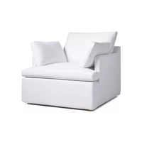 Ensemble de canapés pour salon, structure en bois massif, nouveau design, coussins en peluche, style minimaliste écologique pour la maison, la villa, le séjour