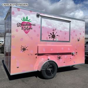 Remolque de Comida Móvil para Exteriores, Carrito de Helados y Hot Dogs de Fibra de Vidrio y Acero Inoxidable, Camión de Comida para Catering - Product Image 4