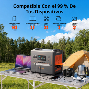 Station d'alimentation portable haute capacité avec batterie LiFePO4, générateur solaire pour voiture, onde sinusoïdale pure, pour usage domestique, extérieur et d'urgence (US/EU) - Product Image 3