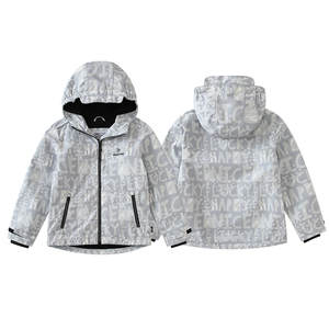 Veste personnalisée pour enfants Veste de <span class=keywords><strong>printemps</strong></span> et d'automne Imperméable pour garçons Imperméable réfléchissant pour adolescents Veste coupe-vent pour enfants - Product Image 1