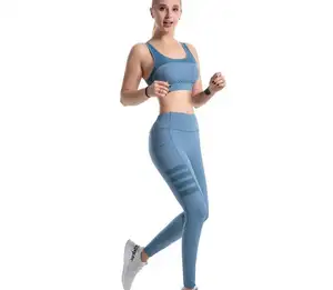 Ensemble de soutien-gorge Fitness pour femmes, étiquette privée, personnalisé, pour filles, vêtements de Sport, pantalons de Gym, leggings