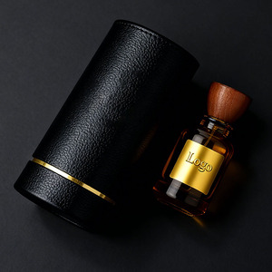 Étiquettes métalliques personnalisées, flacons <span class=keywords><strong>de</strong></span> parfum en verre <span class=keywords><strong>de</strong></span> luxe à pompe fine, capacités 30ml, 50ml, 100ml, avec bouchon en bois et emballage en boîte. - Product Image 3