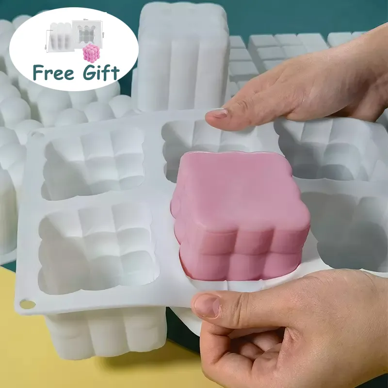 Wholesale silicone bubble candle mold diy handmade soap mould moldes para hacer velas molde de vela