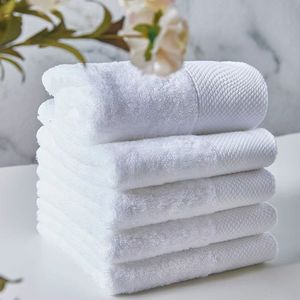 Lujo blanco Hotel Spa baño orgánico 100% algodón hojas de mano toallas de baño grandes - Product Image 4
