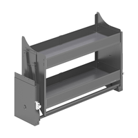 ARTSTEEL Armário Superior Moderno de Duas Camadas com Sistema de Amortecimento, Unidade de Despensa em Alumínio Durável e Ecológico, Cesto Elevatório de Fácil Acesso