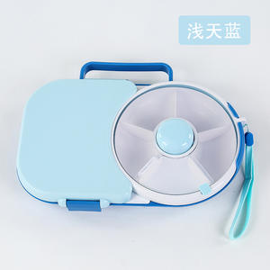 Plateau à légumes réutilisable en plastique transparent à 2 compartiments avec couvercle pour dîner, plateau à fruits, boîte à collation, service de nourriture occasionnel - Product Image 6