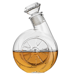 Decantador de Licor de Vidro Borossilicato Redondo de Alta Qualidade com Estampagem a Quente e Capacidade Personalizável - Product Image 3