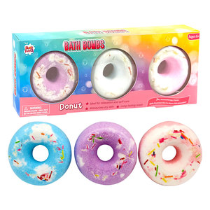Juego de bombas de baño de <span class=keywords><strong>donut</strong></span>, 3 uds., bombas de baño de burbujas orgánicas naturales para rellenos de medias, juego de regalo de Pascua para niños - Product Image 1