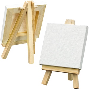 <strong>Mini</strong> Easel <strong>Canvas</strong> 10*10cm Stretched <strong>Canvas</strong> with Easel Set Art <strong>Canvas</strong> - Product Image 2