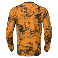 Vêtement de chasse pour homme de haute qualité sur mesure en gros, jersey 100% polyester, séchage rapide, sublimation, manches longues, chemise de chasse orange