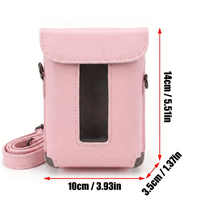 Tas Printer Kulit PU Premium Lerp&Premium untuk Fuji Film Instax Mini Link3, Casing Pelindung