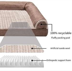 대형 개 침대 거품 개 소파 부드럽고 따뜻한 애완 동물 소파 이동식 빨 커버 부드러운 안감 미끄럼 방지 바닥-최고의 선물 개 애완 동물 - Product Image 2