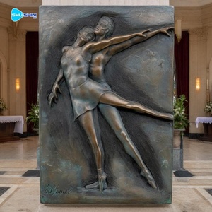 Panel <span class=keywords><strong>de</strong></span> Pared <span class=keywords><strong>de</strong></span> Bronce Figurativo Hecho a Medida, Arte Contemporáneo <span class=keywords><strong>de</strong></span> Forma Humana en Relieve - Product Image 1