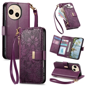 Funda de cuero con cremallera para tarjetas, funda tipo billetera para Sharp Sense 9/<span class=keywords><strong>Wish</strong></span> 4/<span class=keywords><strong>Wish</strong></span> 5 - Product Image 2
