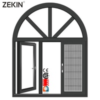 Ventanas Corredizas ZEKIN de Aluminio Duradero de Alta Seguridad con Triple Acristalamiento para Oficina Opciones de Color a Medida