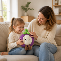 Peluche Mangoustan Douce et Réaliste pour Enfants, Cadeau de Crèche, Décoration Maison, Rembourrage Coton PP