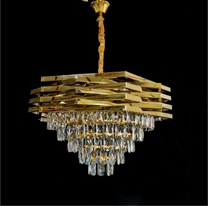 <span class=keywords><strong>Foyer</strong></span> Chambre Escaliers De Luxe Cristal Haut Plafond De Mariage Moderne Creative Or Luminaire Lustres - Product Image 2