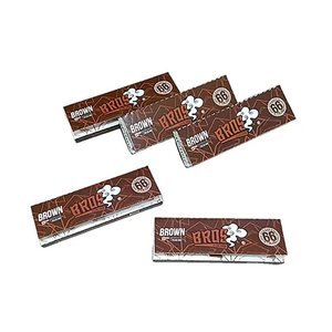 Brown Rolling Papers 70*36mm 66 Leaves Per Booklet High Quality <b>Smoking</b> Accessory - Product Image 2