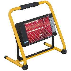 Calentador de Patio Eléctrico de Rayos Infrarrojos FERVI con Soporte, Calentador Eléctrico para Exteriores con Base - Product Image 1