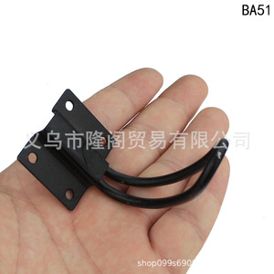 Black Clothes Hook Wall Mount Carbon Steel Single Garment Hook For Wardrobe BA51 - Product Image 2