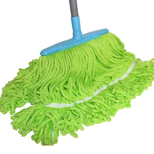 Oem detergente per pavimenti bagnati per uso domestico filato intrecciato in microfibra pulizia piatta 28cm striscia di torsione mop mop spagnolo in microfibra all'ingrosso