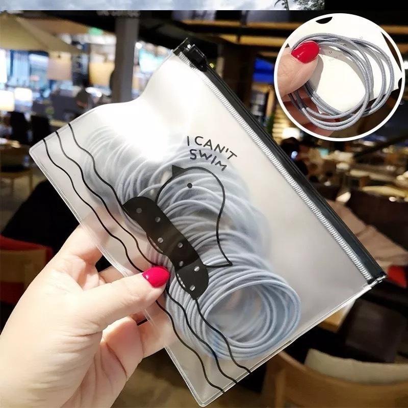 วงกลมใหญ่สีเทาอมฟ้าอ่อน - ถุงบรรจุ 100 ราก