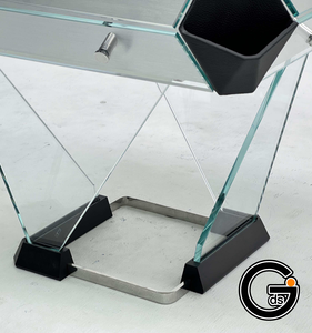 Mesa de Mahjong Automática Personalizada con Diseño Moderno de Vidrio |   Sistema de Barajado Automático y Colores Personalizables de Vidrio y Fieltro - Product Image 5