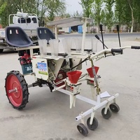 Machine à repiquer les semis de légumes à deux rangs autopropulsée à boîte de vitesses, petite taille, prix bas, haute productivité