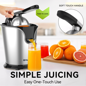 Extractor de Jugos Prensado en Frío de Acero Inoxidable y ABS con Boca de Alimentación Grande para Frutas y Verduras Enteras, Apto para Lavavajillas, 62dB, Electrodoméstico - Product Image 6